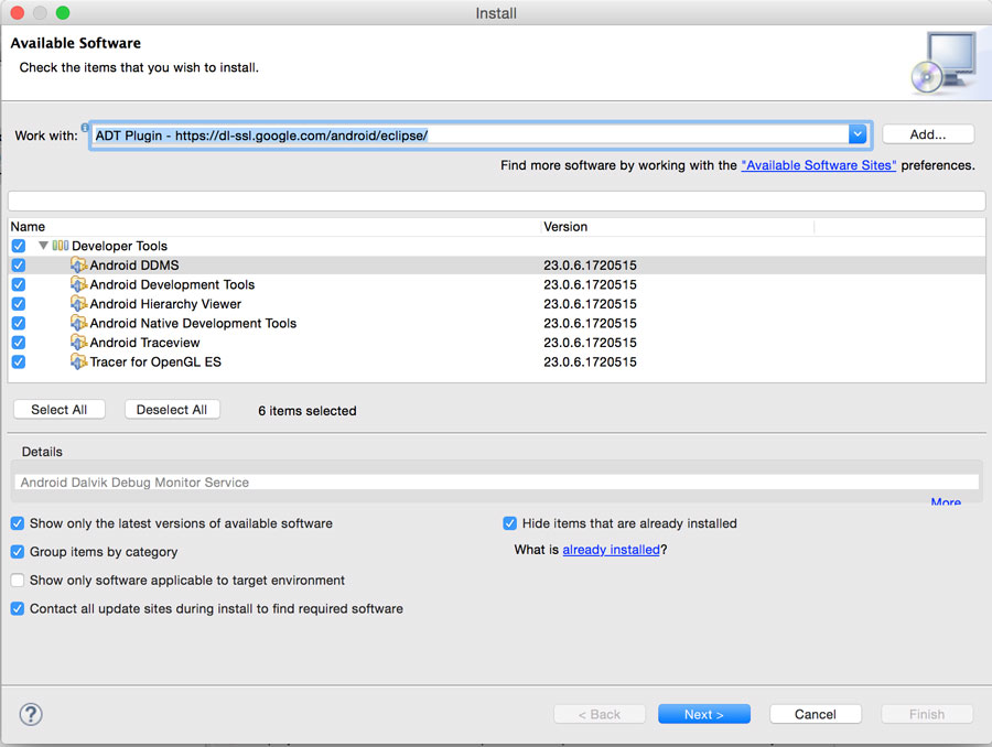 download eclipse adt with the android sdk for mac